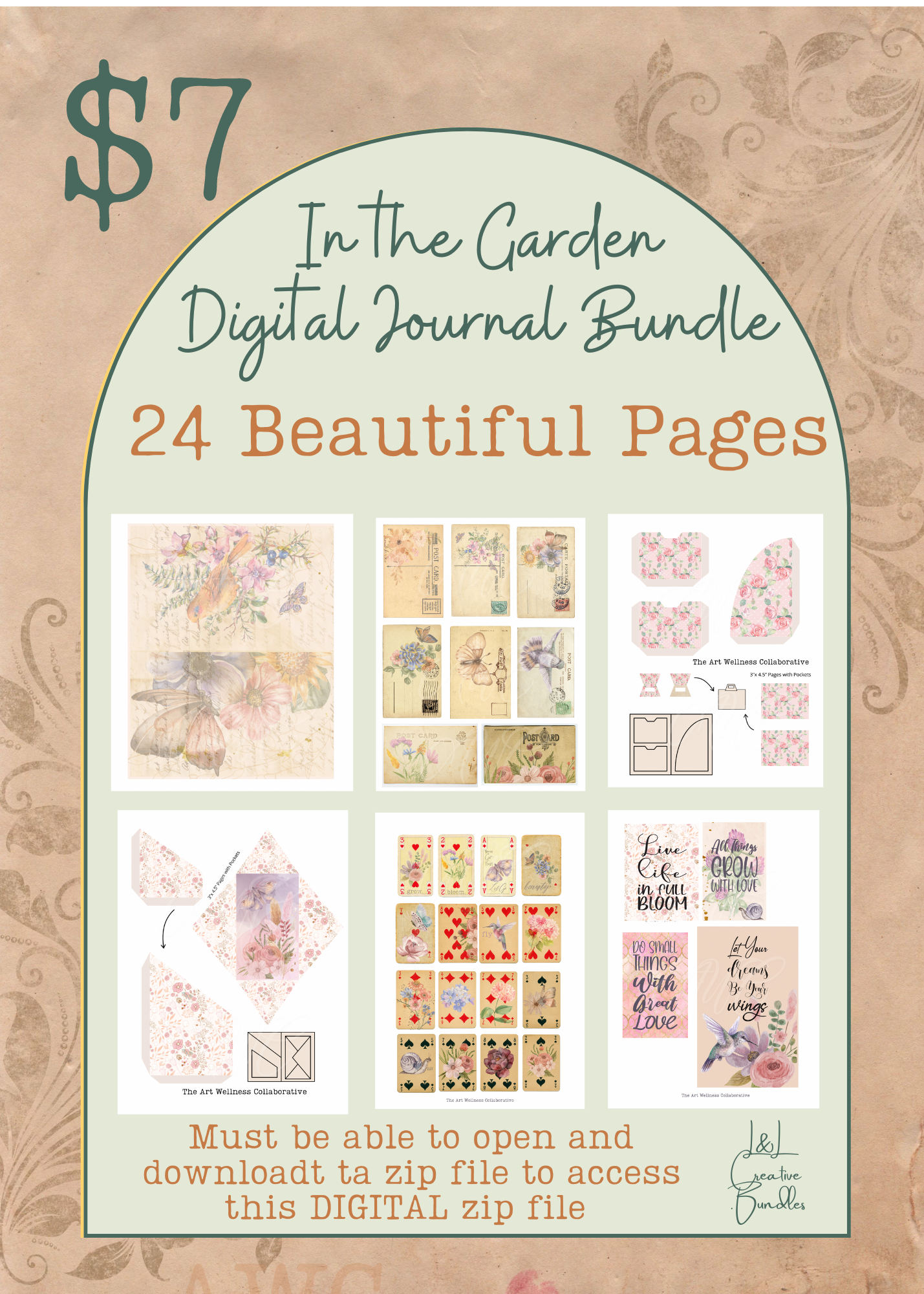 In the Garden Digital Journal Bundle