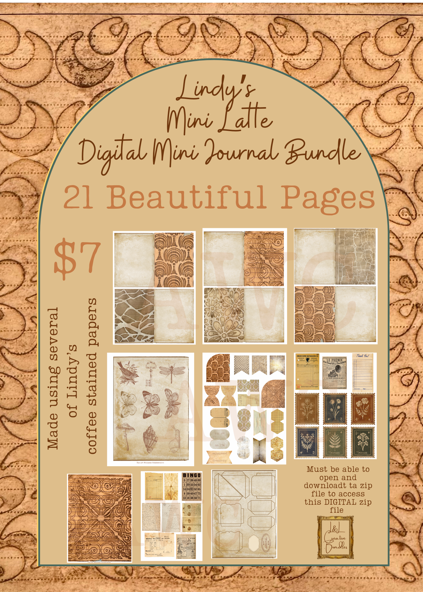 Lindy's Mini Latte Digital Mini Journal Bundle