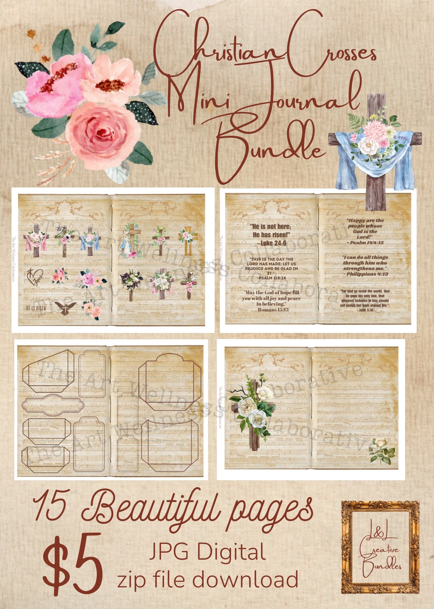 Christian Crosses Mini Journal Bundle