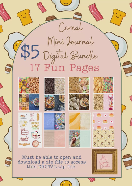 Cereal Mini Journal Digital Bundle