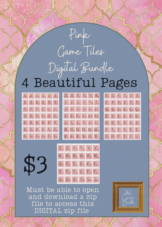 Pink Game Tile Digital Bundle