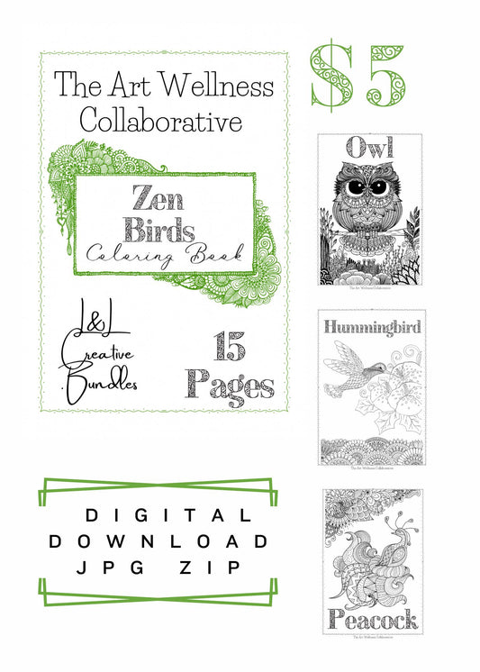 Zen Birds Coloring Book